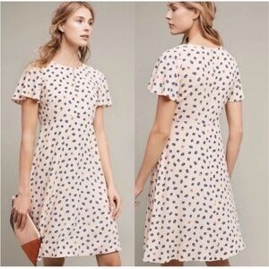Anthropologie Maeve Geoplanes Floral Flare Dress Size 2